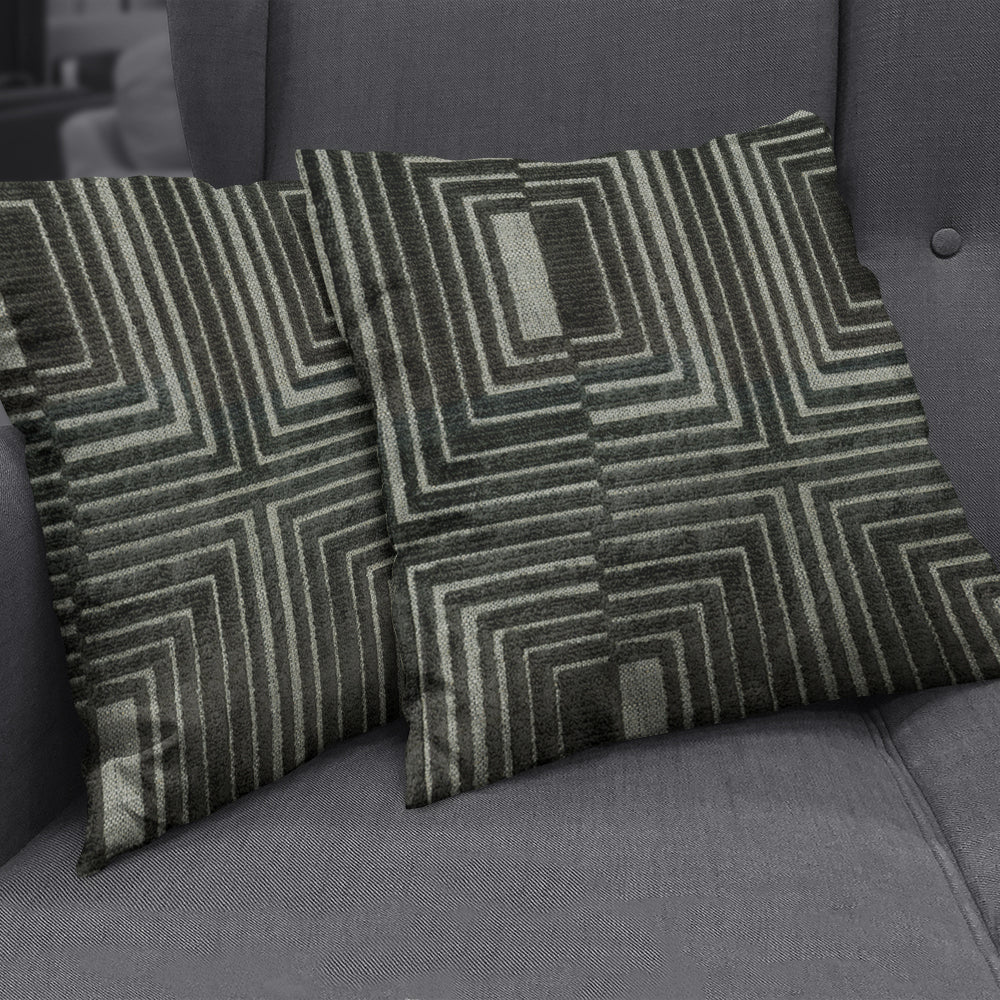 NICHOLASJOHN INC NJ-LEO Charcoal Velvet,Geometric   Fabric - NJ25-1887