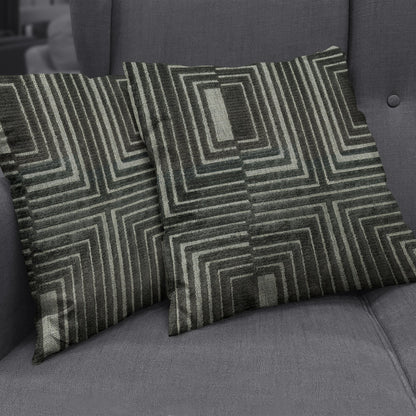 NICHOLASJOHN INC NJ-LEO Charcoal Velvet,Geometric   Fabric - NJ25-1887