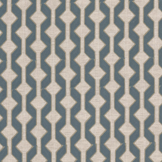 STOUT TEXTILES  MULTIPURPOSE,EMBROIDERIES TRADITIONAL, GEOMETRIC DRESDEN,SLATE   - LEVI-3