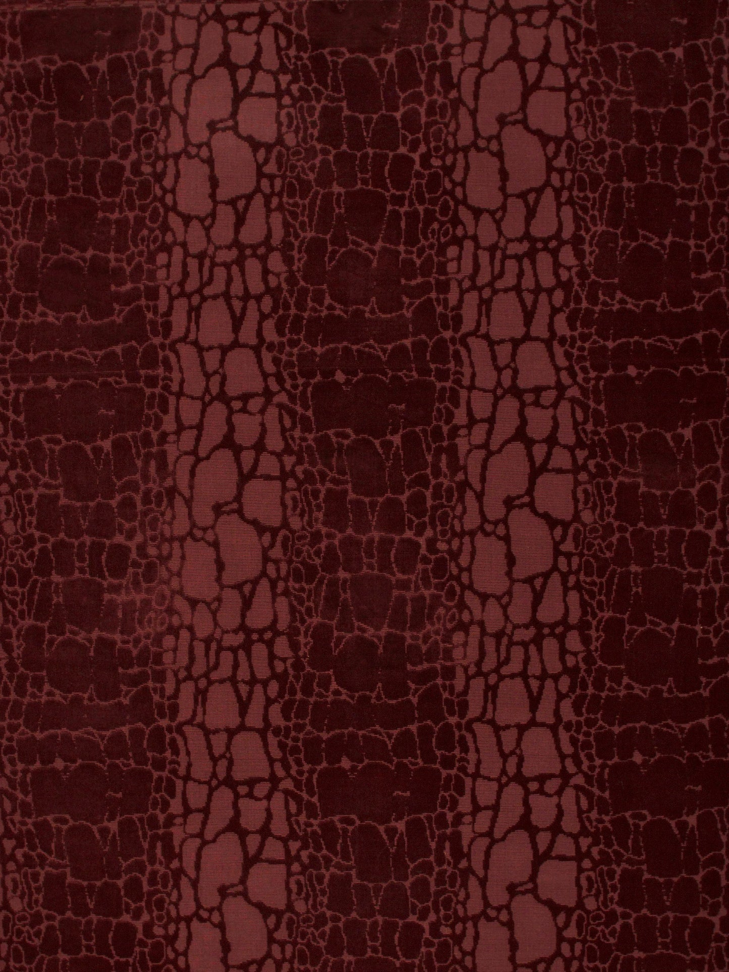 SCALAMANDRE OUTLET  FABRIC CROCODILE VELVET  FABRIC BORDEAUX   - LE 00021831