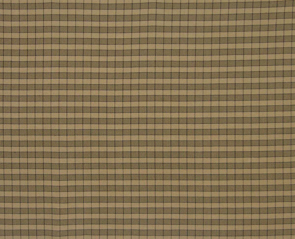 SCALAMANDRE OUTLET  FABRIC OXFORD CHECK  FABRIC TAN, BLACK   - LE 00031258