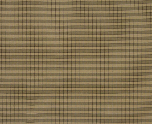 SCALAMANDRE OUTLET  FABRIC OXFORD CHECK  FABRIC TAN, BLACK   - LE 00031258