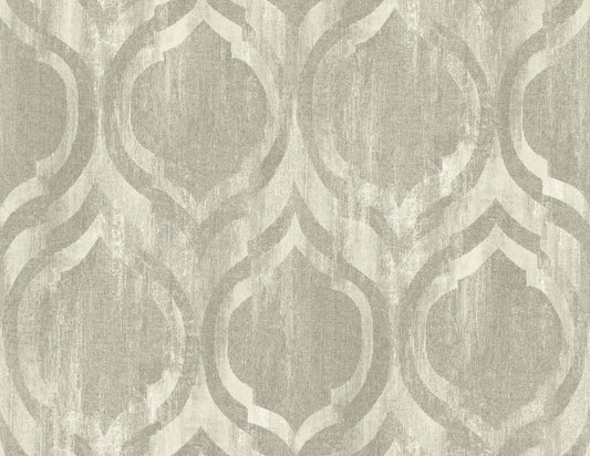 Seabrook Designs  Old Danube Ogee Ogee Rustic Gray , Off-White   - LG90807