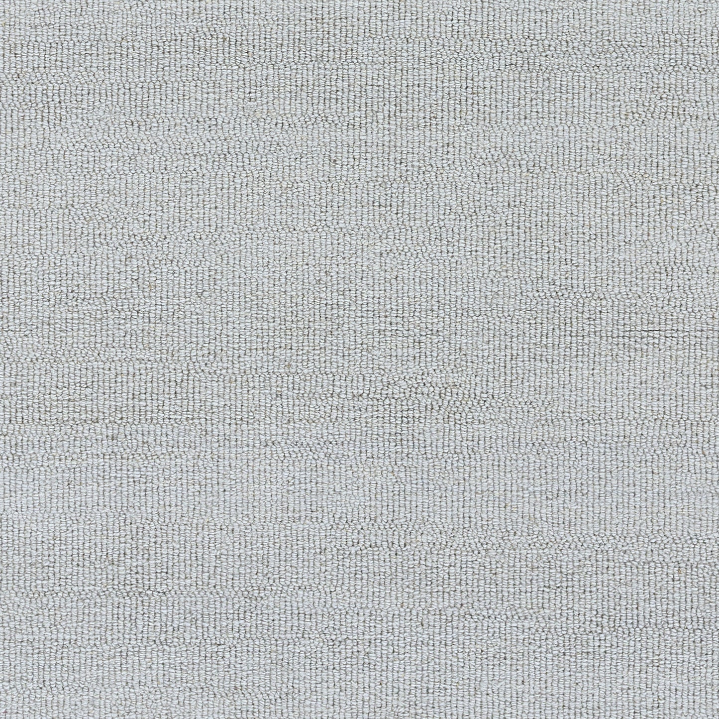 Close-up of light bluish-gray textured rug with a tight woven pattern.
