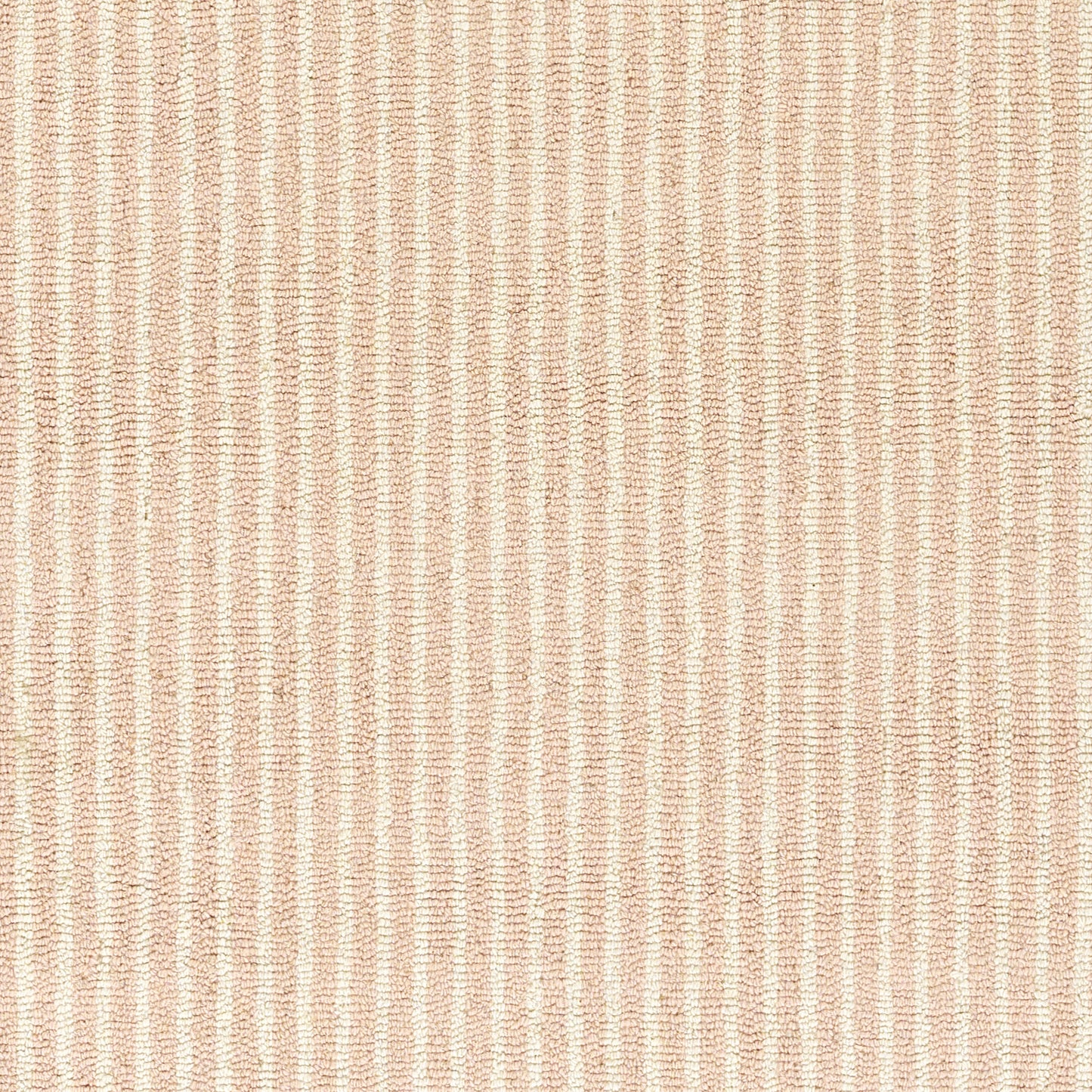 Peach-pink ribbed fabric texture with vertical stripes, soft upholstery or rug material.