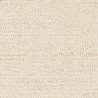 Beige boucle rug with pebble texture in a warm neutral shade; 2' x 8' runner.