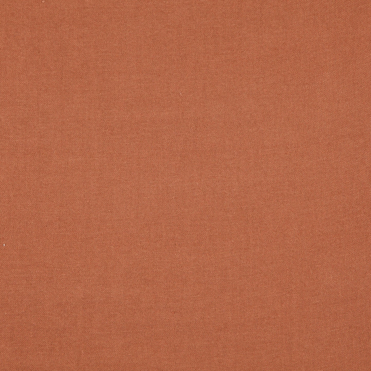 Rust-orange linen texture fabric swatch; warm, matte textile suitable for upholstery or clothing.