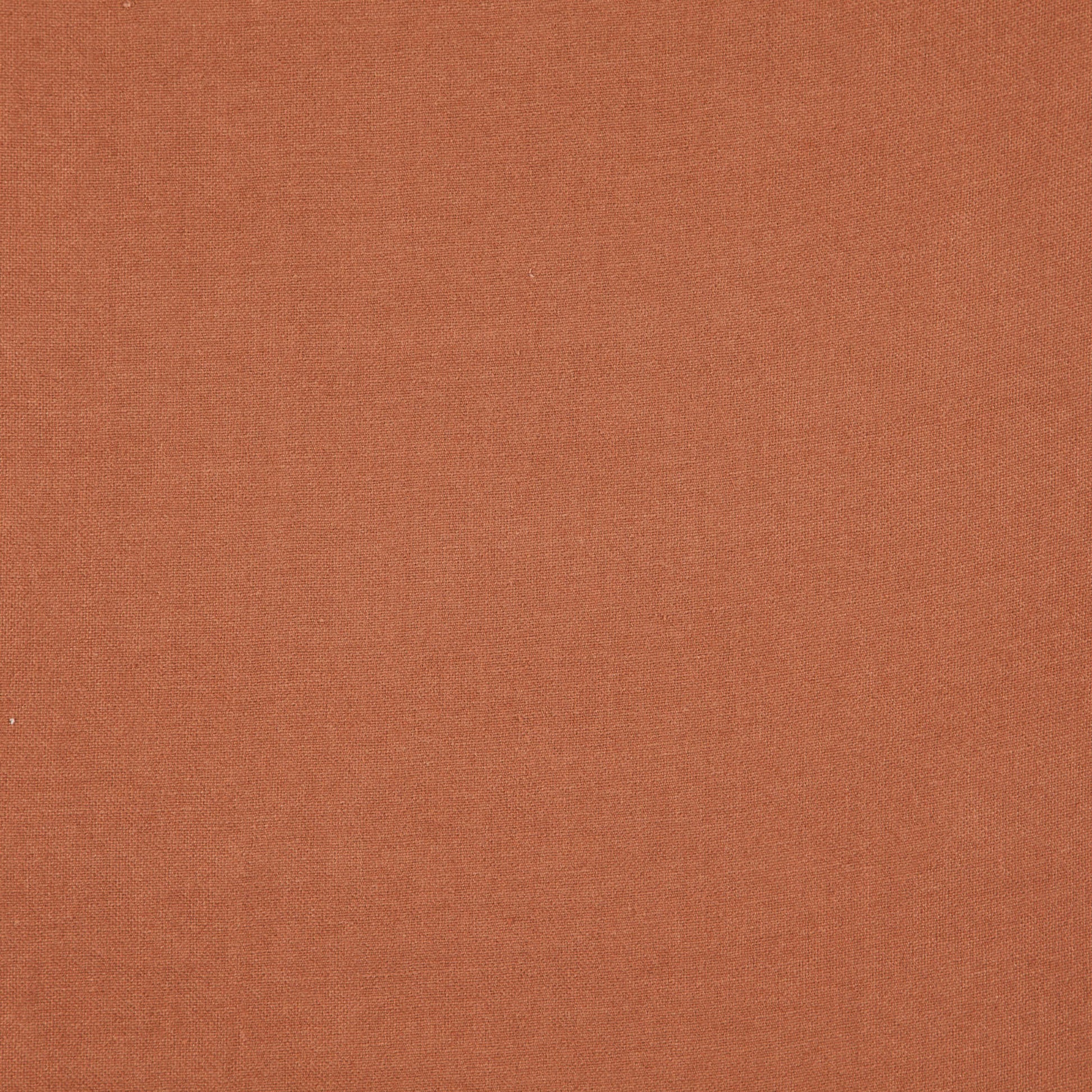 Rust-orange linen texture fabric swatch; warm, matte textile suitable for upholstery or clothing.