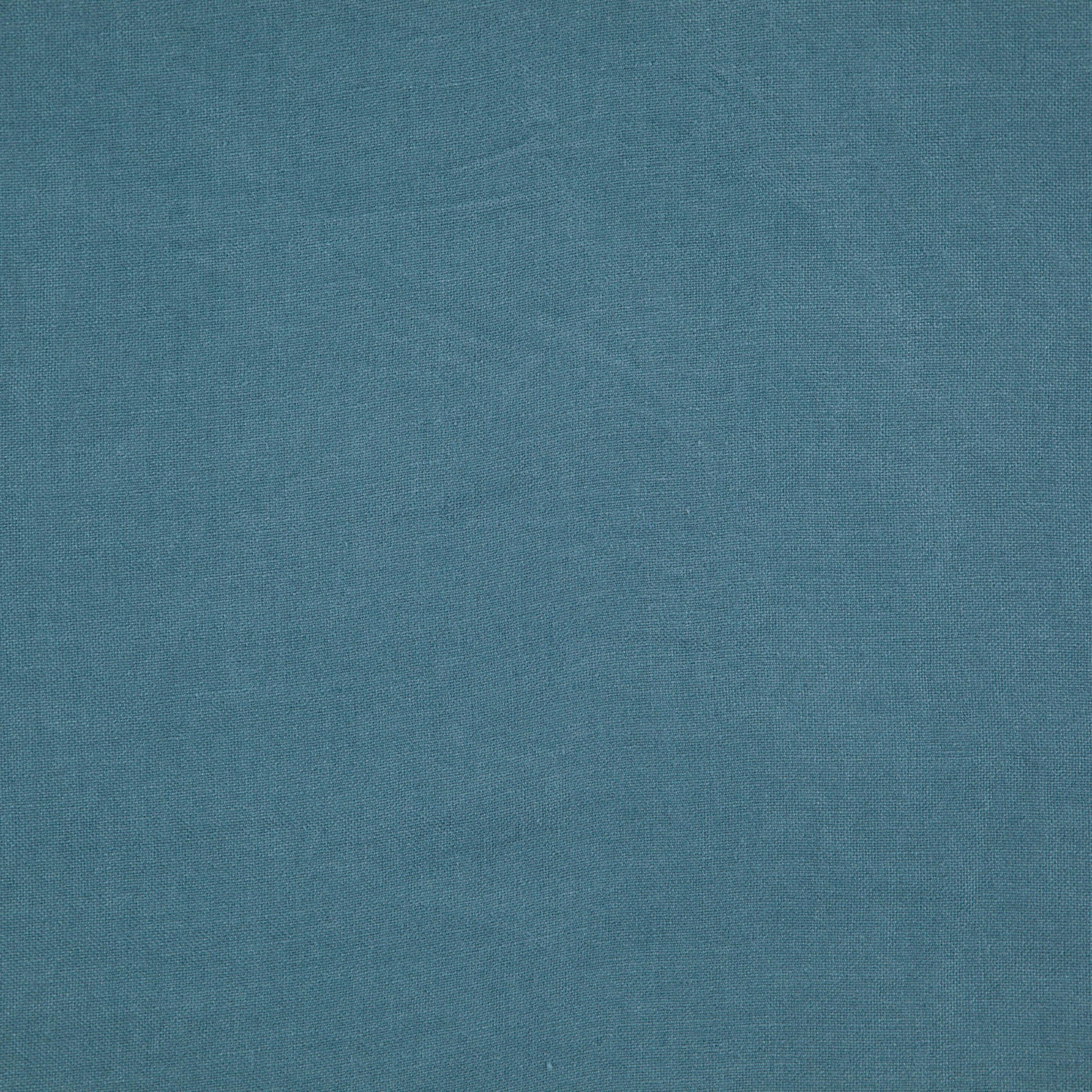 Blue linen-textured fabric swatch with subtle weave and matte finish.