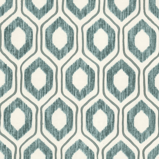 STOUT TEXTILES  MULTIPURPOSE,PRINT TRANSITIONAL,, OGEE TURQUOISE   - LINK-1