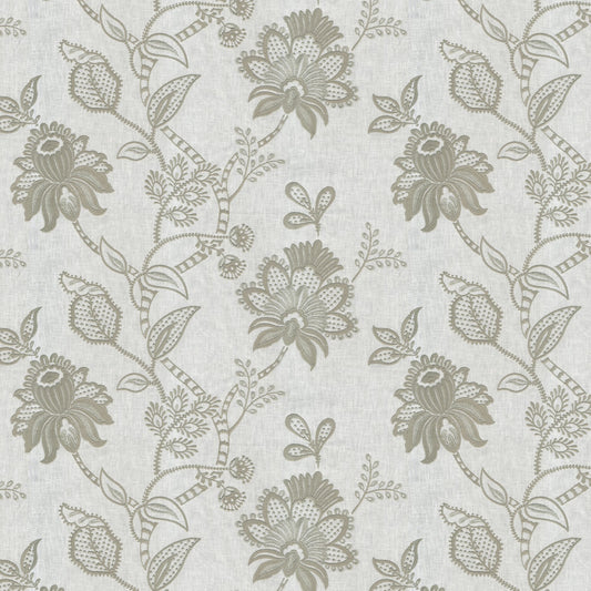 JF Fabrics LIVELY 94 Fabric Floral,Traditional,Transitional Grey  Embroidery - 8430194 J8581