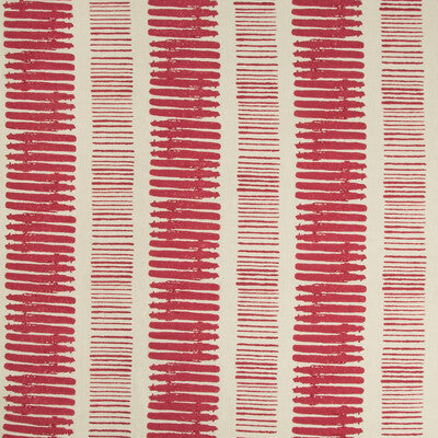 KRAVET BASICS PRINT MODERN IVORY,RED,   - LIVE FENCE.19.0