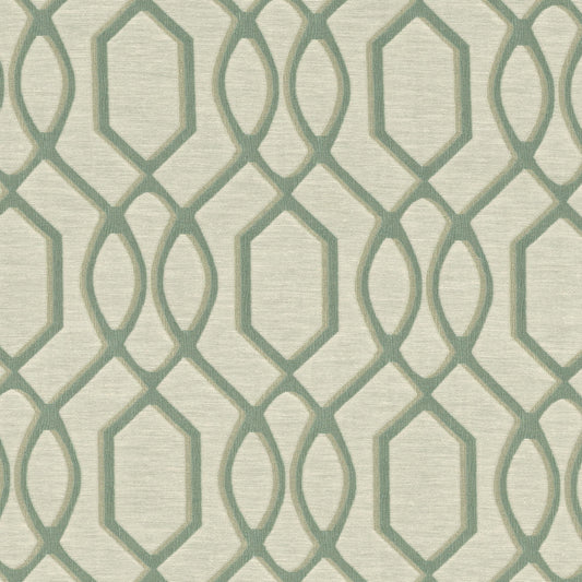 STOUT TEXTILES  DRAPERY,JACQUARD TRANSITIONAL,, GEOMETRIC SEACREST,SEAMIST,SEASPRAY   - LIZZ-1