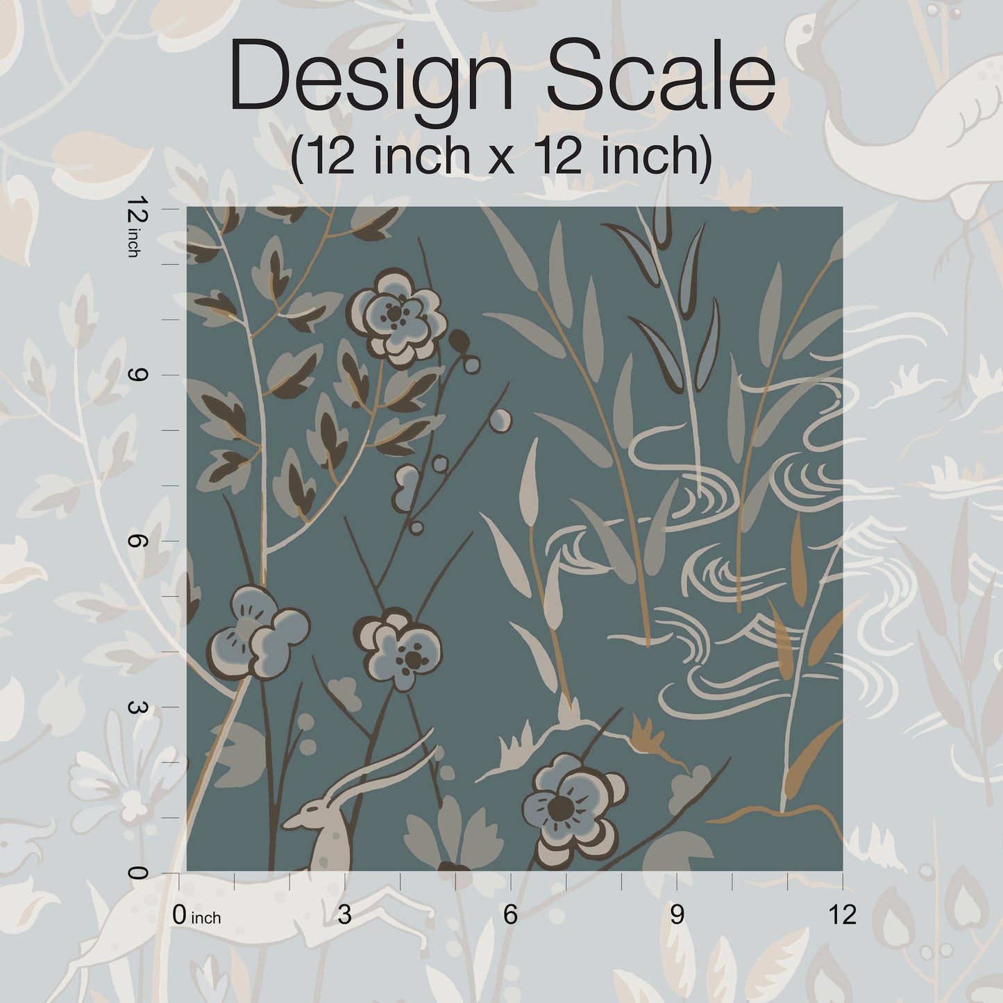 York Wallcoverings Lemieux et Cie Signature Aspen Teal and Brown Wallpaper   Browns   - LL4786