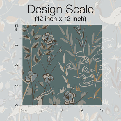 York Wallcoverings Lemieux et Cie Signature Aspen Teal and Brown Wallpaper   Browns   - LL4786