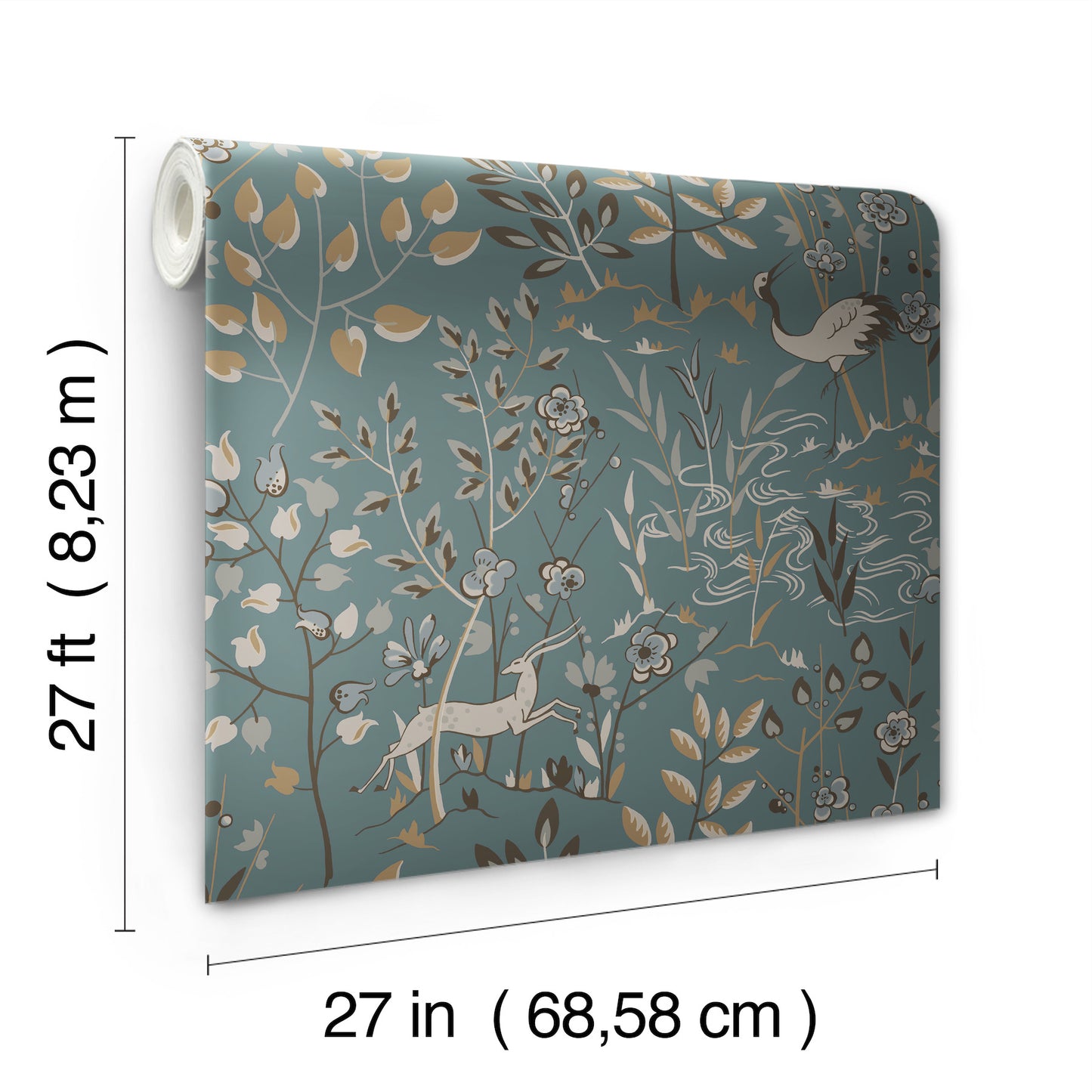 York Wallcoverings Lemieux et Cie Signature Aspen Teal and Brown Wallpaper   Browns   - LL4786
