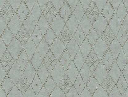 York Wallcoverings Lemieux et Cie Signature Souk Diamonds Sage Wallpaper Kitchen and Bath Geometrics Greens   - LM5313