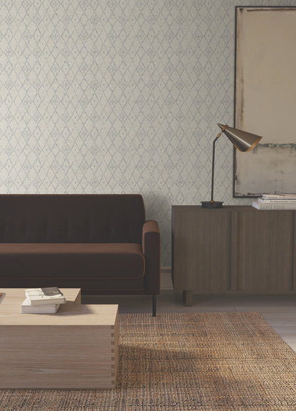 York Wallcoverings Lemieux et Cie Signature Souk Diamonds Sage Wallpaper Kitchen and Bath Geometrics Greens   - LM5313