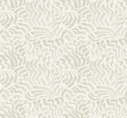York Wallcoverings Lemieux et Cie Signature Zora Wave Light Grey Wallpaper Eclectic Weaves Greys   - LM5321
