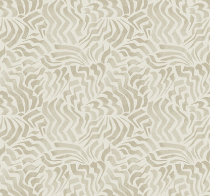 York Wallcoverings Lemieux et Cie Signature Zora Wave Taupe Wallpaper Eclectic Weaves Beiges   - LM5322