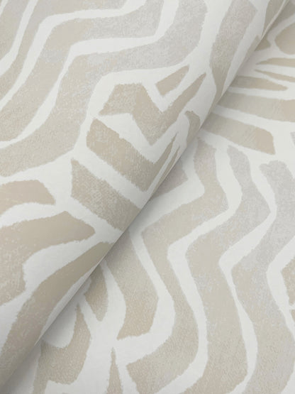 York Wallcoverings Lemieux et Cie Signature Zora Wave Taupe Wallpaper Eclectic Weaves Beiges   - LM5322