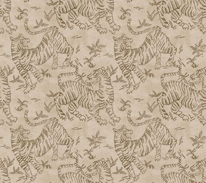 York Wallcoverings Lemieux et Cie Signature Orly Tigers Blush Wallpaper Vintage Animals and Insects Pinks   - LM5334