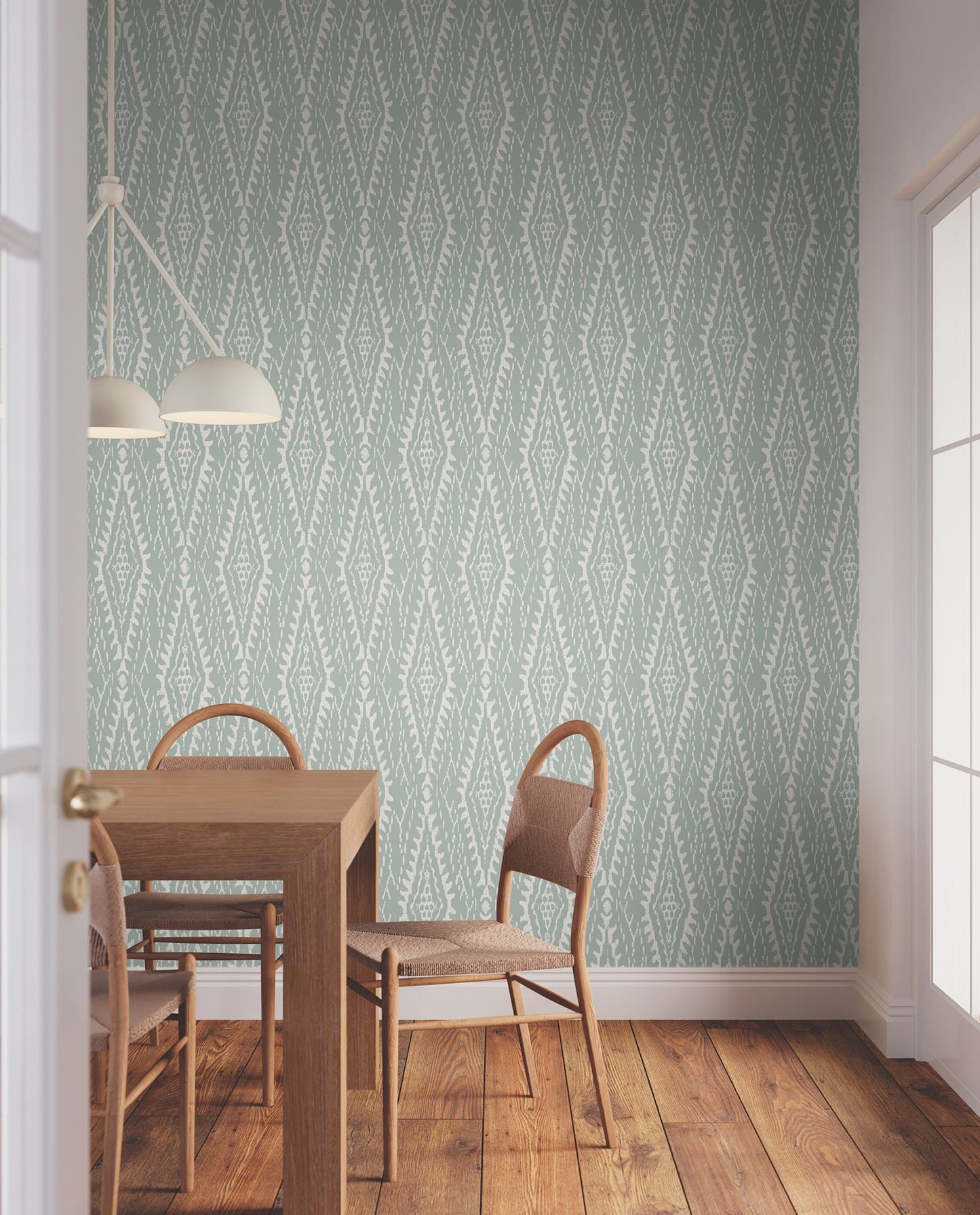 York Wallcoverings Lemieux et Cie Signature Rousseau Paperweave Sage Wallpaper Bohemian Geometrics Greens   - LM5341