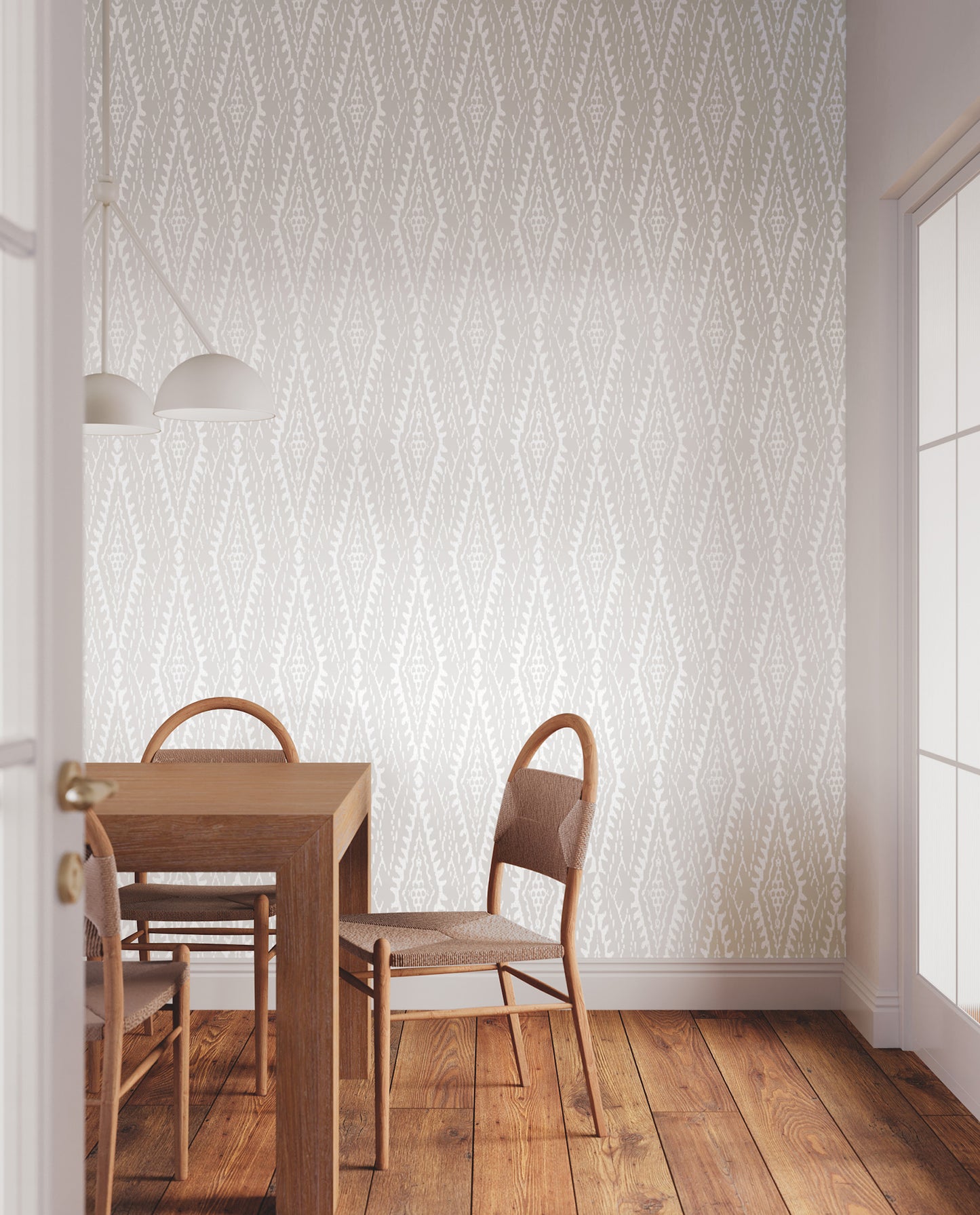 York Wallcoverings Lemieux et Cie Signature Rousseau Paperweave Warm Grey Wallpaper Bohemian Geometrics Greys   - LM5345
