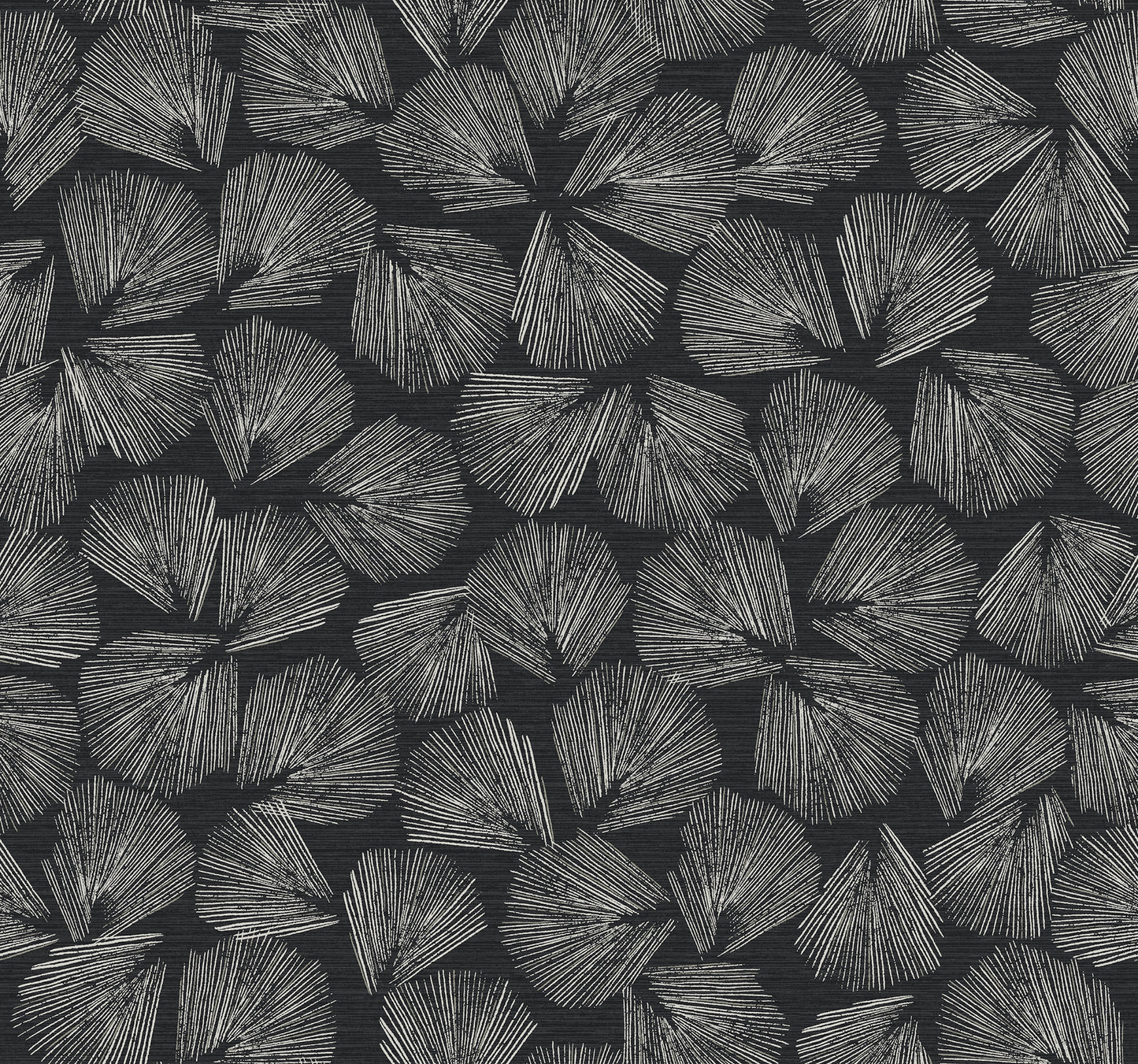 York Wallcoverings Lemieux et Cie Signature Elora Leaf Black Wallpaper Transitional Botanical Blacks   - LM5351