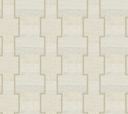 York Wallcoverings Lemieux et Cie Signature La Broderie Beige Wallpaper Modern Geometrics Beiges   - LM5371