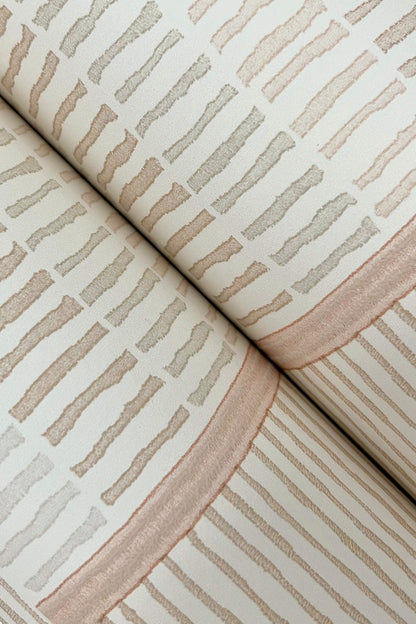 York Wallcoverings Lemieux et Cie Signature La Broderie Blush Wallpaper Modern Geometrics Pinks   - LM5372