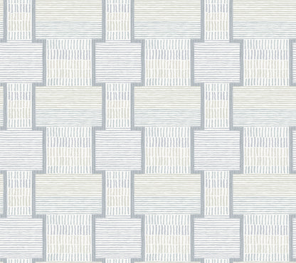 York Wallcoverings Lemieux et Cie Signature La Broderie Sky Blue Wallpaper Modern Geometrics Blues   - LM5374