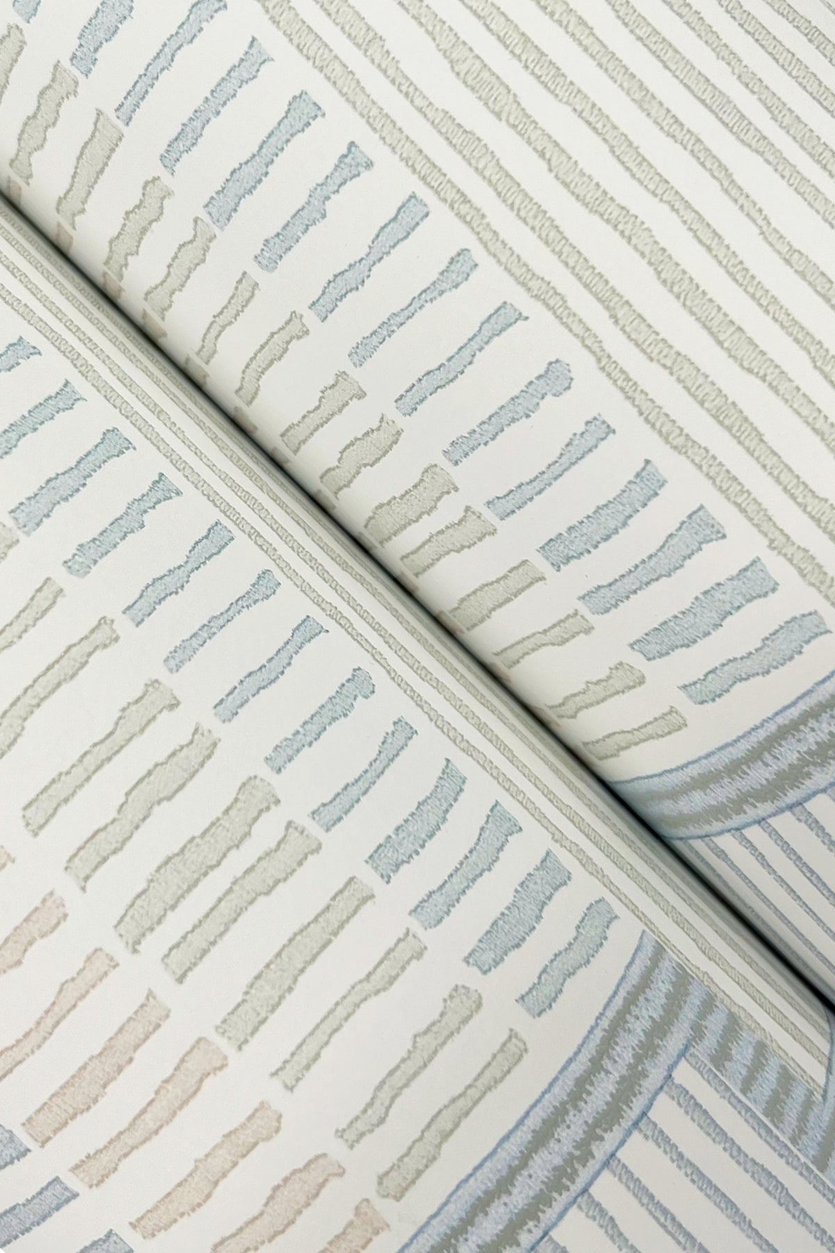 York Wallcoverings Lemieux et Cie Signature La Broderie Sky Blue Wallpaper Modern Geometrics Blues   - LM5374