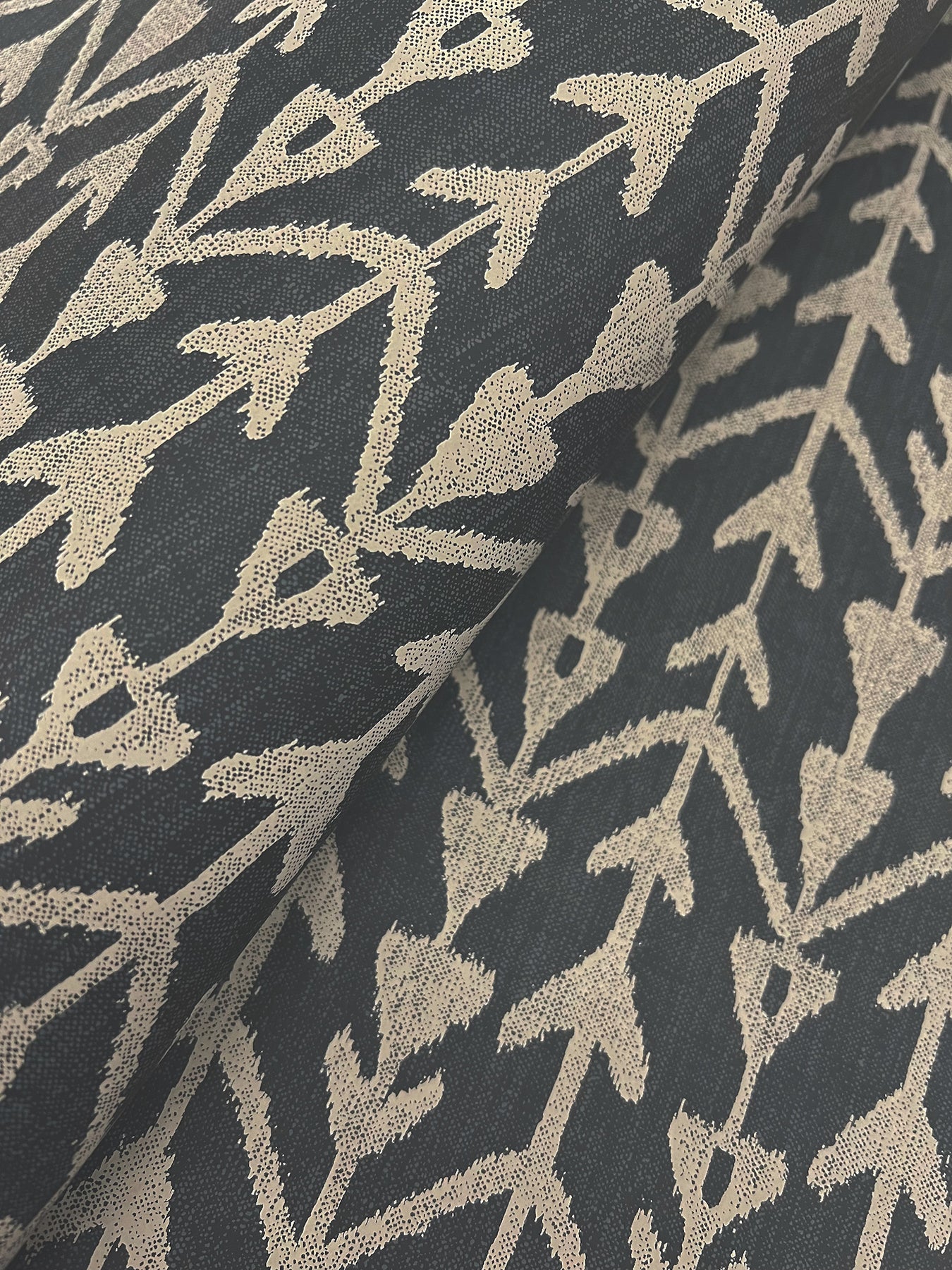 York Wallcoverings Lemieux et Cie Signature Martigue Stripe Black Wallpaper Bohemian Stripes Blacks   - LM5382