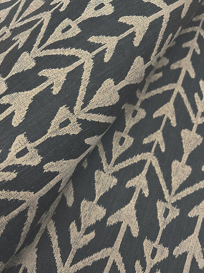 York Wallcoverings Lemieux et Cie Signature Martigue Stripe Black Wallpaper Bohemian Stripes Blacks   - LM5382