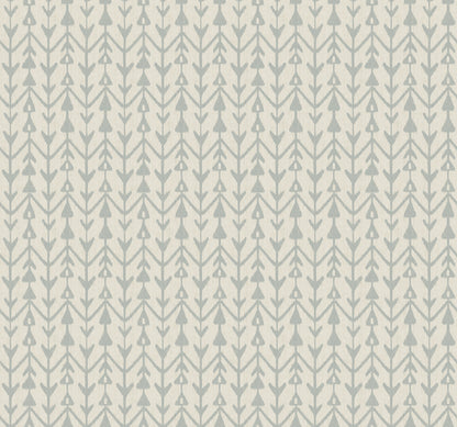 York Wallcoverings Lemieux et Cie Signature Martigue Stripe Sage Wallpaper Bohemian Stripes Greens   - LM5383