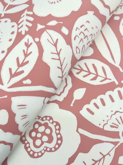 York Wallcoverings Lemieux et Cie Signature Camille Blossom Vintage Rose Wallpaper Feature Wall Florals Pinks   - LM5391