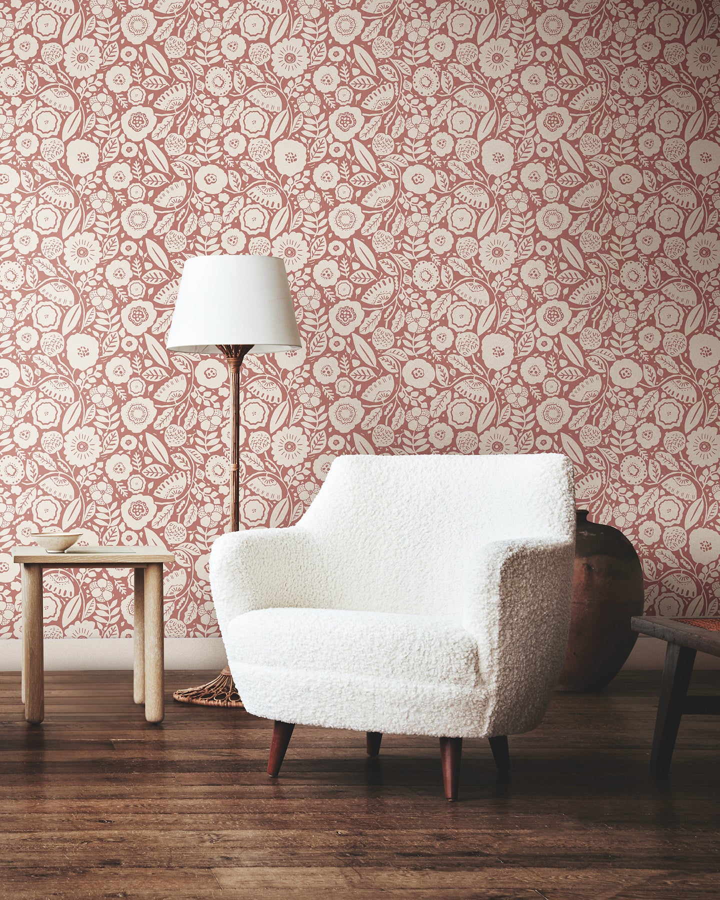 York Wallcoverings Lemieux et Cie Signature Camille Blossom Vintage Rose Wallpaper Feature Wall Florals Pinks   - LM5391