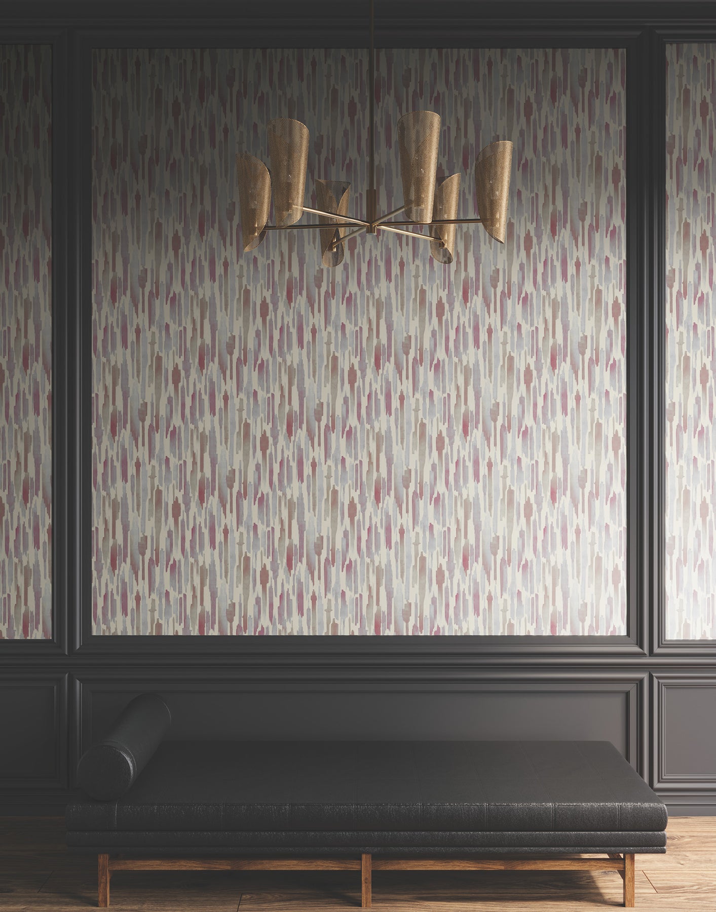 York Wallcoverings Lemieux et Cie Signature Pluie Multi Wallpaper Eclectic Modern Blues   - LM5402