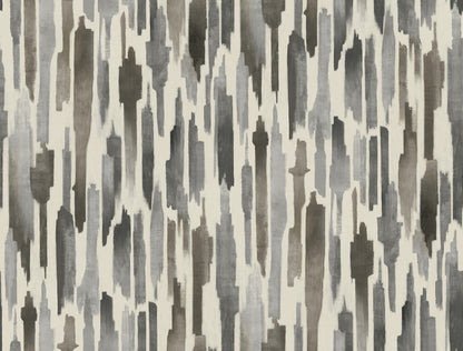 York Wallcoverings Lemieux et Cie Signature Pluie Charcoal Wallpaper Eclectic Modern Greys   - LM5403
