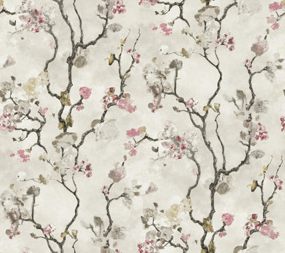 York Wallcoverings Lemieux et Cie Signature Avril Chinoiserie Rose Wallpaper Traditional Florals Pinks   - LM5411