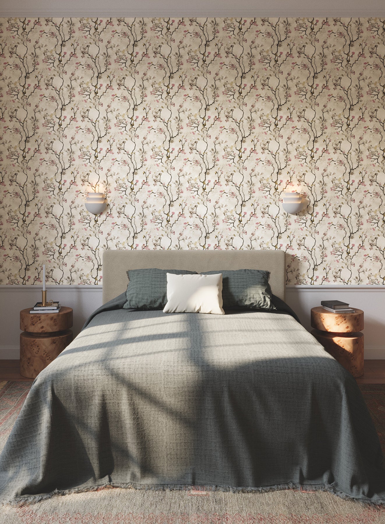 York Wallcoverings Lemieux et Cie Signature Avril Chinoiserie Rose Wallpaper Traditional Florals Pinks   - LM5411