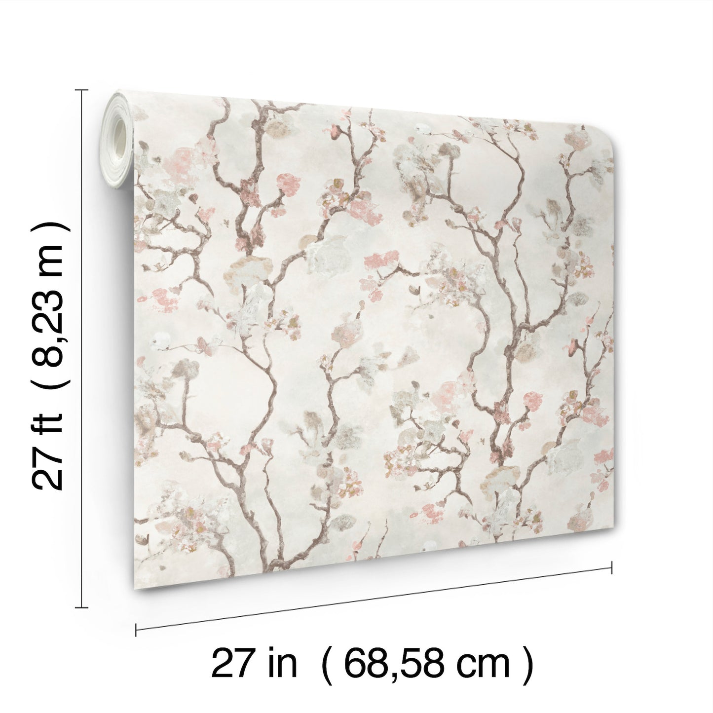 York Wallcoverings Lemieux et Cie Signature Avril Chinoiserie Blush Wallpaper Traditional Florals Pinks   - LM5414