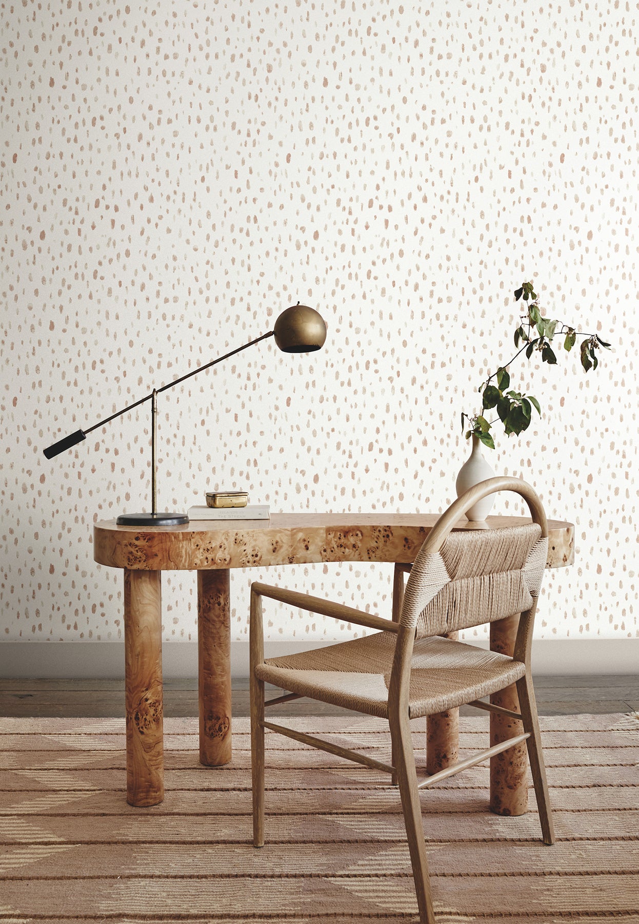 York Wallcoverings Lemieux et Cie Signature Tachette Terracotta Wallpaper Feature Wall Geometrics Pinks   - LM5422