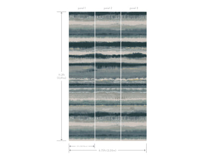 York Wallcoverings Lemieux et Cie Signature Edition Mural Blue Wall Mural Transitional Modern Blues   - LM5426M