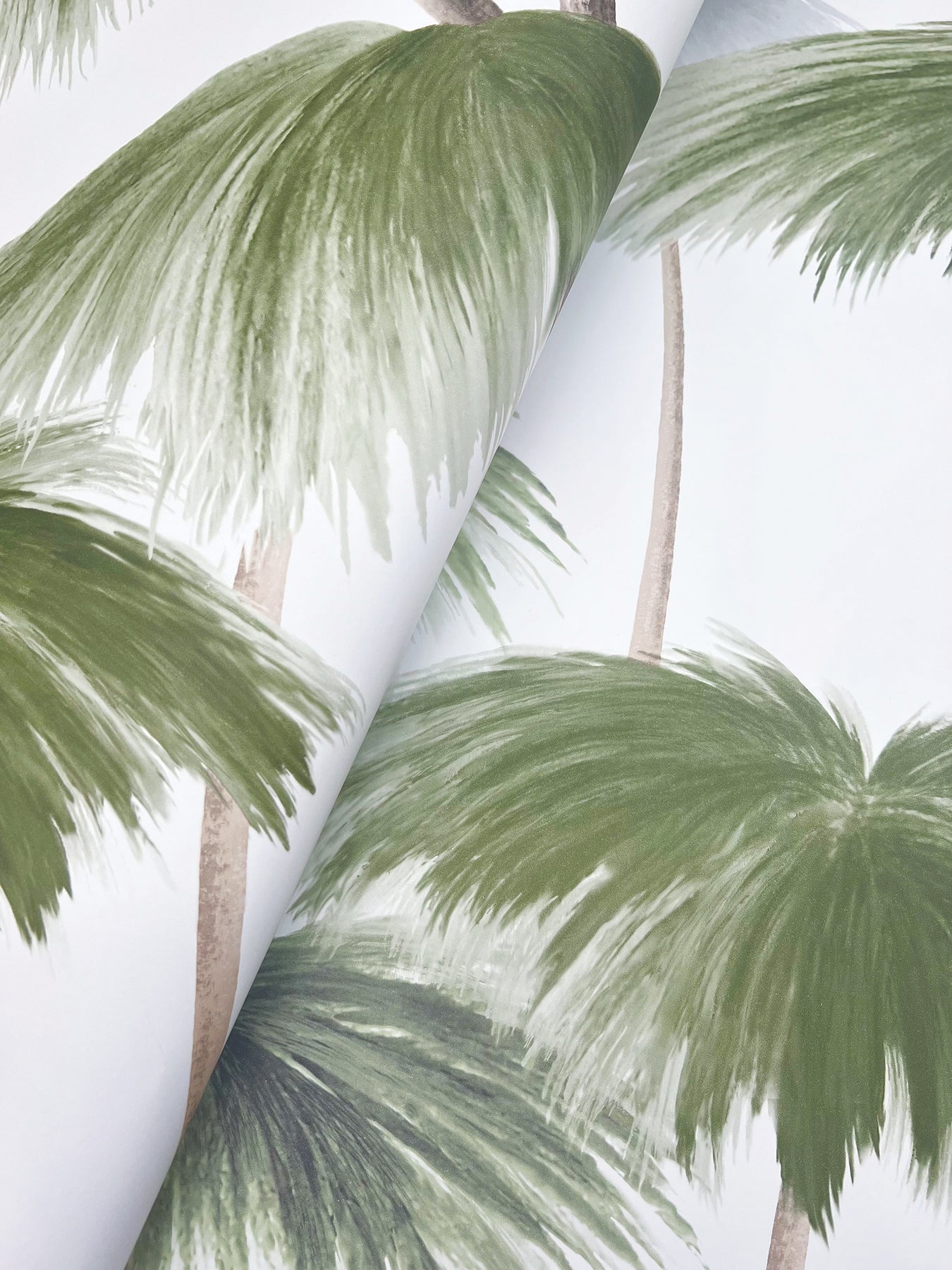 York Wallcoverings Lemieux et Cie Signature Plein Air Palms Green Wallpaper Tropical Tropical Greens   - LM5431