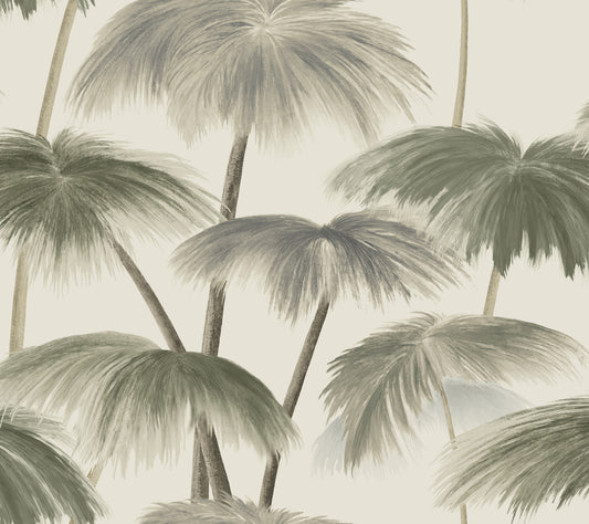 York Wallcoverings Best Sellers Plein Air Palms Vintage Wallpaper Tropical Tropical Beiges   - LM5433