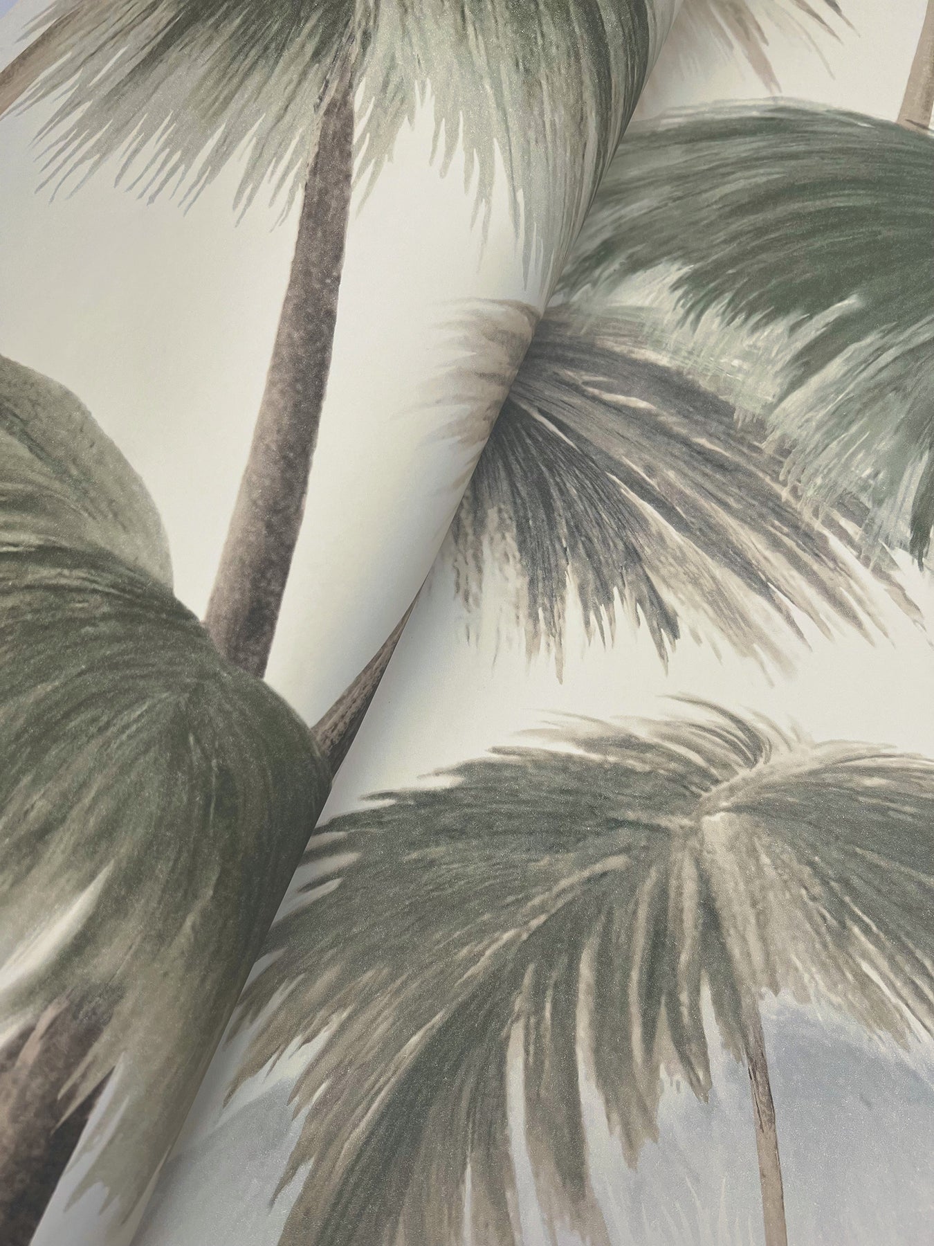 York Wallcoverings Best Sellers Plein Air Palms Vintage Wallpaper Tropical Tropical Beiges   - LM5433