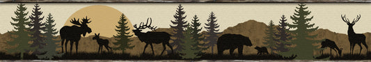 York Wallcoverings York Wallcoverings Scenic Silhouette Brown Border   Browns   - LM7946BD