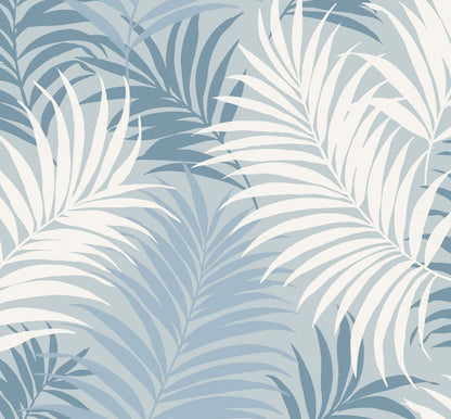 Lillian August Luxe Retreat Via Palma Palm Leaf Coastal Blue Matte  - LN10102